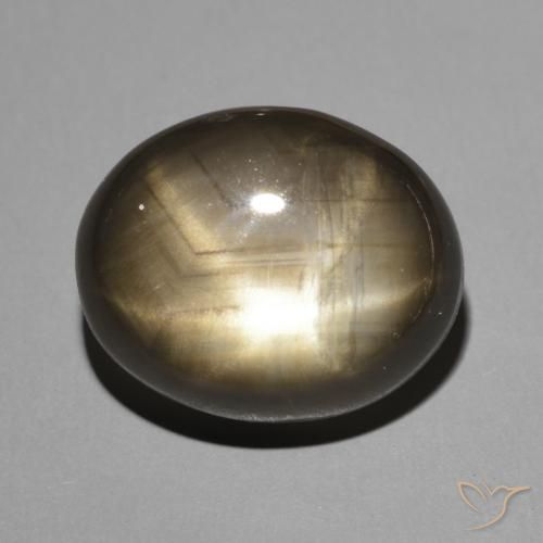 7.80ct Натуральный Черный Звездчатый сапфир, Овал, Непрозрачный