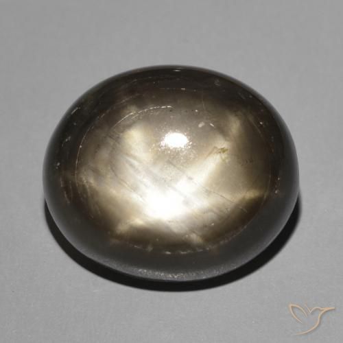 8.65ct Натуральный Черный Звездчатый сапфир, Овал, Непрозрачный