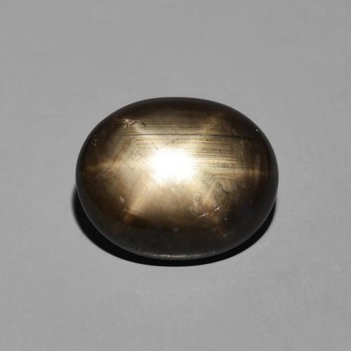 7.64ct Натуральный Черный Звездчатый сапфир, Овал, Непрозрачный