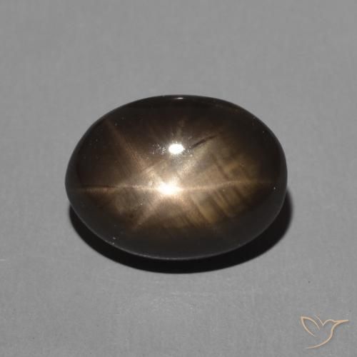 2.34ct Натуральный Черный Звездчатый сапфир, Овал, Непрозрачный