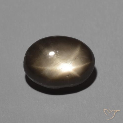 2.45ct Натуральный Черный Звездчатый сапфир, Овал, Непрозрачный