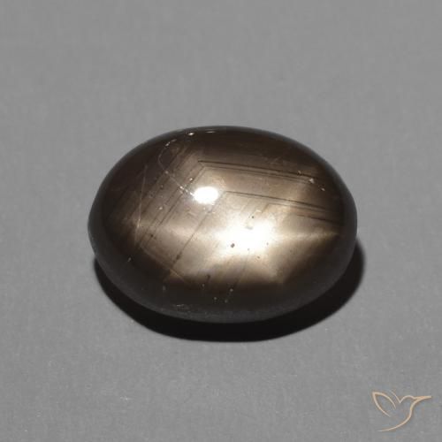 2.88ct Натуральный Черный Звездчатый сапфир, Овал, Непрозрачный
