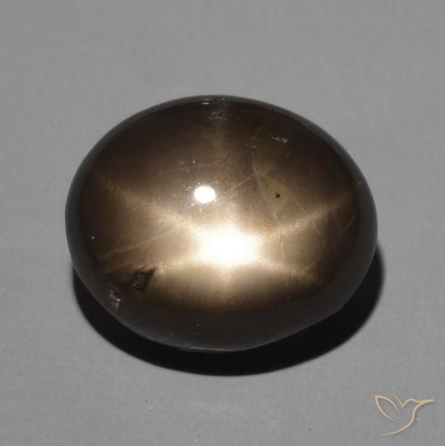 4.63ct Натуральный Черный Звездчатый сапфир, Овал, Непрозрачный