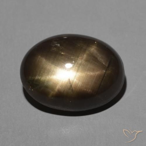3.95ct Натуральный Черный Звездчатый сапфир, Овал, Непрозрачный