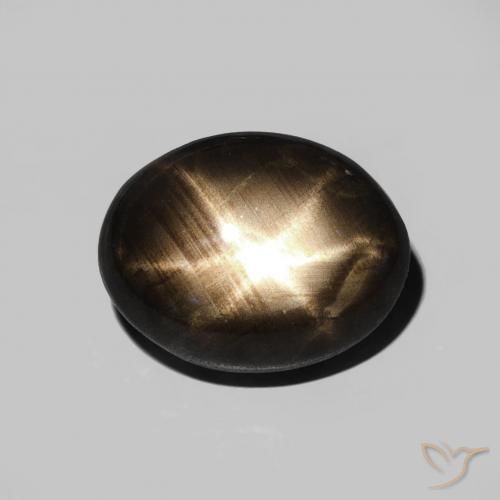 2.82ct Натуральный Черный Звездчатый сапфир, Овал, Непрозрачный