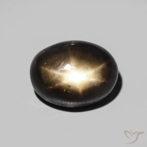 5.40ct Натуральный Черный Звездчатый сапфир, Овал, Непрозрачный