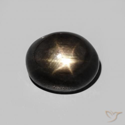 6.28ct Натуральный Черный Звездчатый сапфир, Овал, Непрозрачный