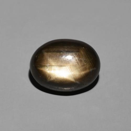 5.94ct Натуральный Черный Звездчатый сапфир, Овал, Непрозрачный