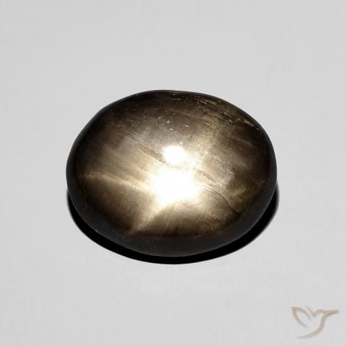 4.38ct Натуральный Черный Звездчатый сапфир, Овал, Непрозрачный
