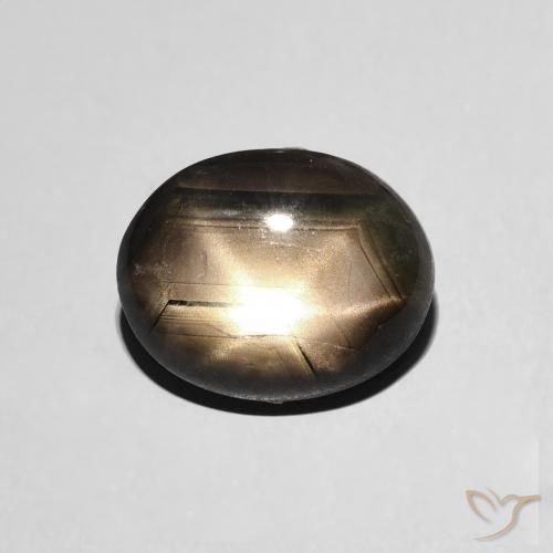 3.97ct Натуральный Черный Звездчатый сапфир, Овал, Непрозрачный