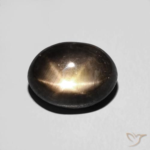4.05ct Натуральный Черный Звездчатый сапфир, Овал, Непрозрачный
