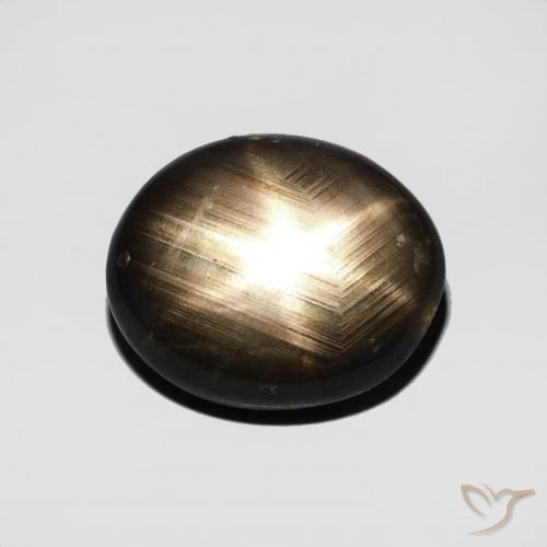 4.35ct Натуральный Черный Звездчатый сапфир, Овал, Непрозрачный