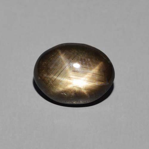 3.34ct Натуральный Черный Звездчатый сапфир, Овал, Непрозрачный