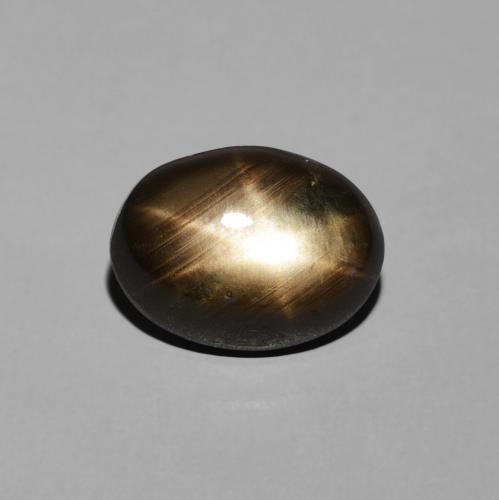 3.42ct Натуральный Черный Звездчатый сапфир, Овал, Непрозрачный