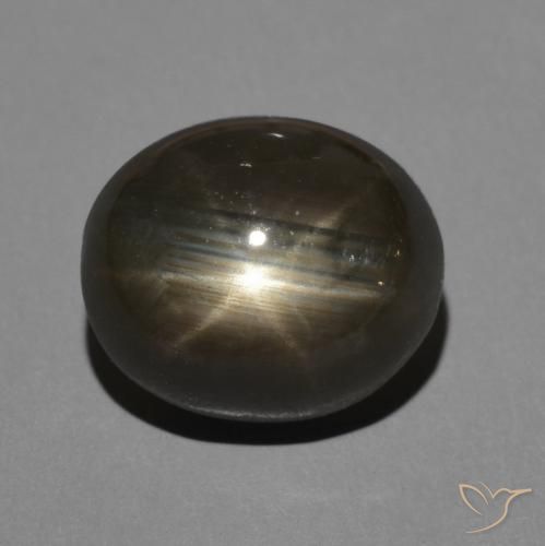 3.95ct Натуральный Черный Звездчатый сапфир, Овал, Непрозрачный