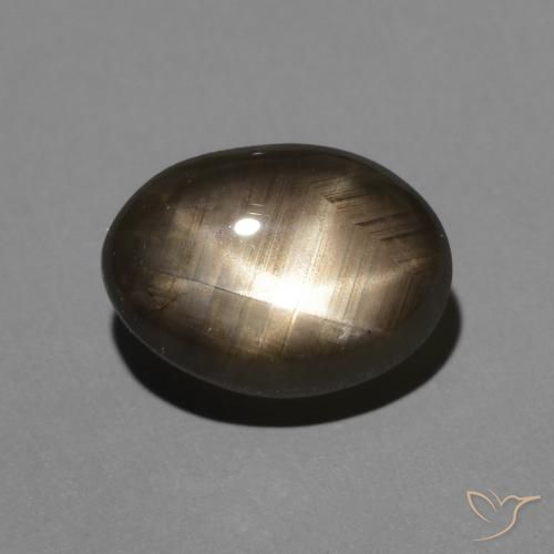 2.47ct Натуральный Черный Звездчатый сапфир, Овал, Непрозрачный