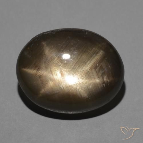 3.70ct Натуральный Черный Звездчатый сапфир, Овал, Непрозрачный