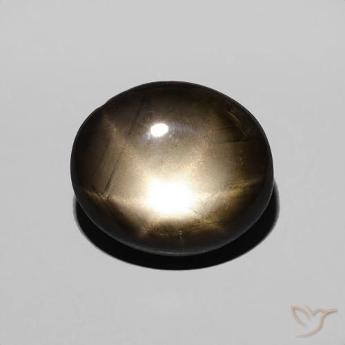 3.55ct Натуральный Черный Звездчатый сапфир, Овал, Непрозрачный