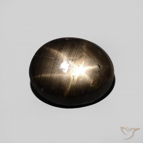3.44ct Натуральный Черный Звездчатый сапфир, Овал, Непрозрачный