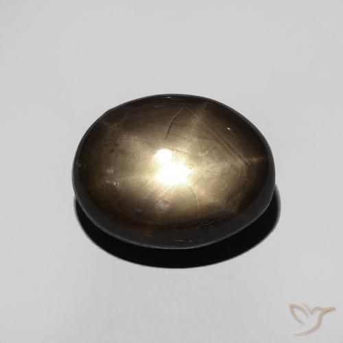 3.95ct Натуральный Черный Звездчатый сапфир, Овал, Непрозрачный