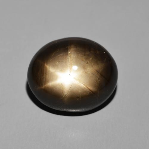 17.54ct Натуральный Черный Звездчатый сапфир, Овал, Непрозрачный