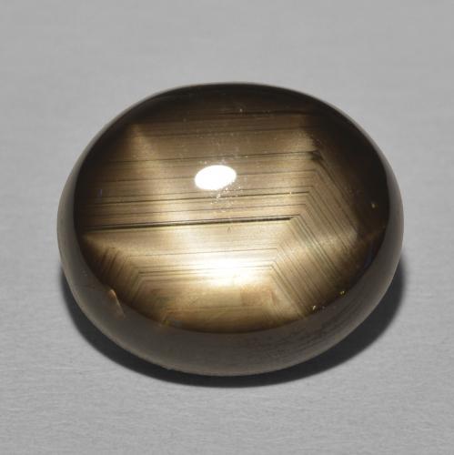 20.30ct Натуральный Черный Звездчатый сапфир, Овал, Непрозрачный