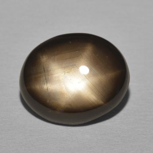 11.05ct Натуральный Черный Звездчатый сапфир, Овал, Непрозрачный