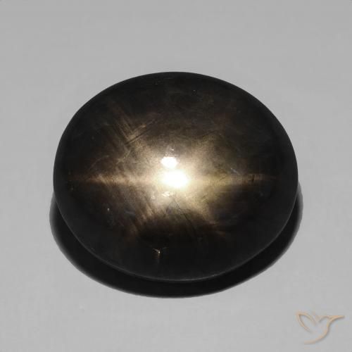 19.98ct Натуральный Черный Звездчатый сапфир, Овал, Непрозрачный