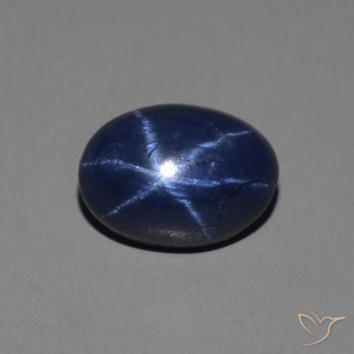 1.56ct Натуральный Королевский синий Звездчатый сапфир, Овал, Непрозрачный