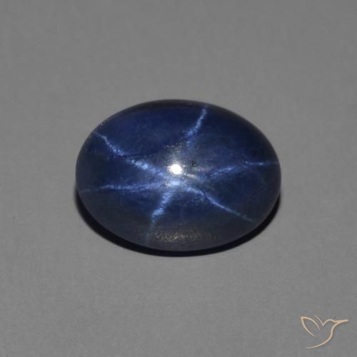 1.63ct Натуральный Королевский синий Звездчатый сапфир, Овал, Непрозрачный