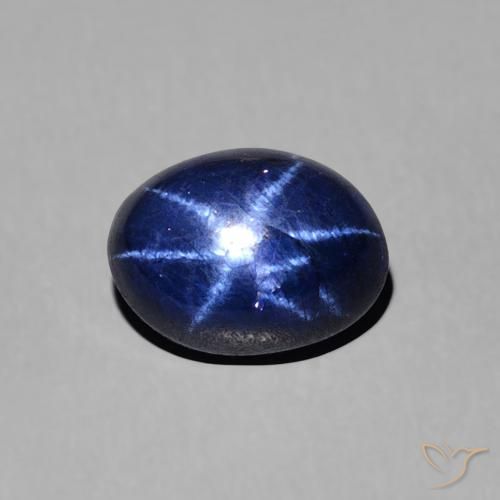 1.95ct Натуральный Темно-синий Звездчатый сапфир, Овал, Непрозрачный