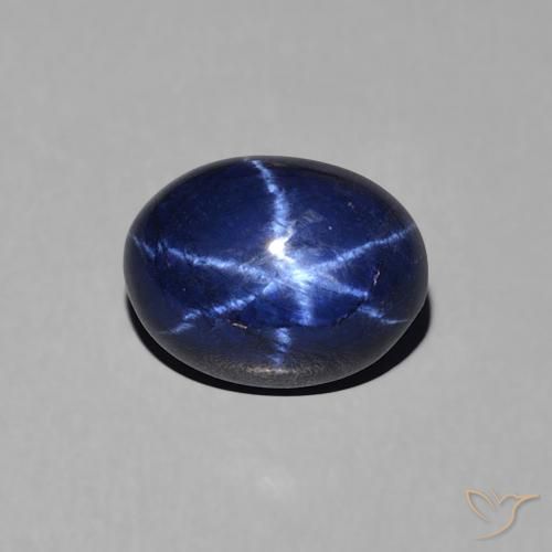 1.88ct Натуральный Темно-синий Звездчатый сапфир, Овал, Непрозрачный