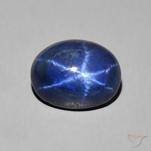 2.76ct Натуральный Темно-синий Звездчатый сапфир, Овал, Непрозрачный