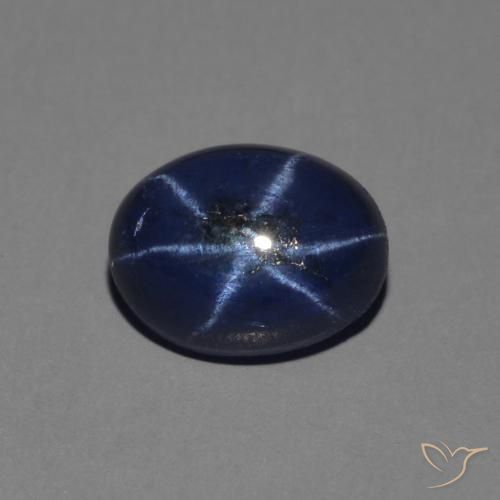 1.49ct Натуральный Темно-синий Звездчатый сапфир, Овал, Непрозрачный