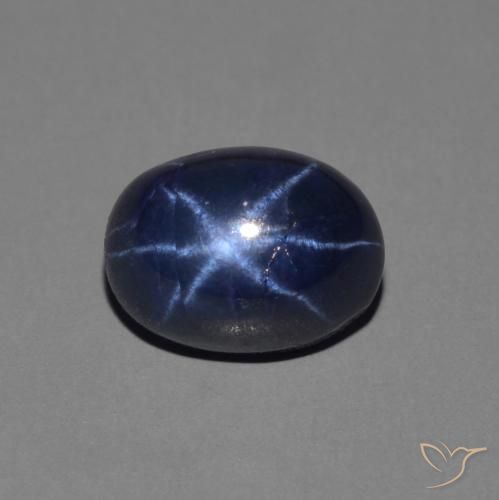 1.77ct Натуральный Темно-синий Звездчатый сапфир, Овал, Непрозрачный