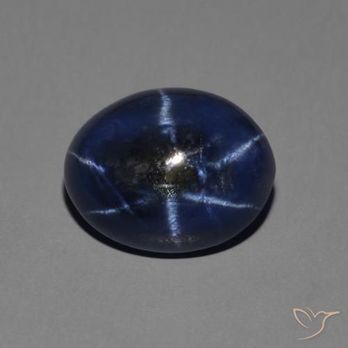2.89ct Натуральный Темно-синий Звездчатый сапфир, Овал, Непрозрачный