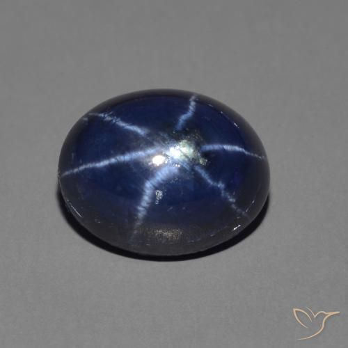 3.60ct Натуральный Темно-синий Звездчатый сапфир, Овал, Непрозрачный
