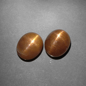  карата, натуральный Золотисто-коричневый Звездчатый Солнечный Камень, Огранка Овал, Непрозрачный