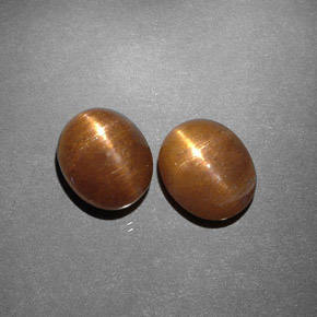  карата, натуральный Золотисто-коричневый Звездчатый Солнечный Камень, Огранка Овал, Непрозрачный