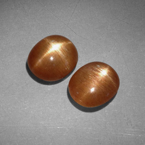  карата, натуральный Золотисто-коричневый Звездчатый Солнечный Камень, Огранка Овал, Непрозрачный