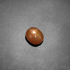 1.19 карата, натуральный Золотисто-коричневый Звездчатый Солнечный Камень, Огранка Овал, Непрозрачный