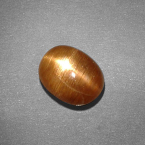 1.34 карата, натуральный Золотисто-коричневый Звездчатый Солнечный Камень, Огранка Овал, IF