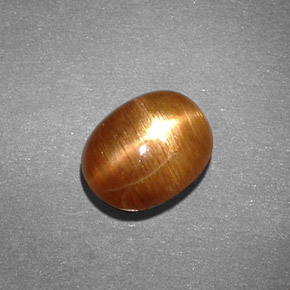 1.34 карата, натуральный Золотисто-коричневый Звездчатый Солнечный Камень, Огранка Овал, IF