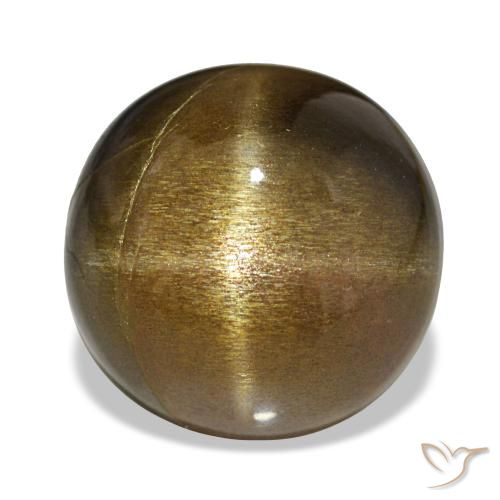 11.00 карата, натуральный Золотисто-коричневый Звездчатый Солнечный Камень, Огранка Овал, Непрозрачный