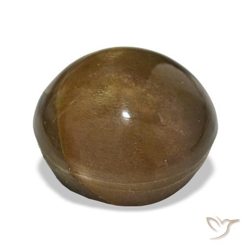 11.00 карата, натуральный Золотисто-коричневый Звездчатый Солнечный Камень, Огранка Овал, Непрозрачный