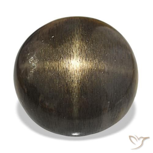 18.38 карата, натуральный Medium Light-Brown Звездчатый Солнечный Камень, Огранка Круг, Непрозрачный