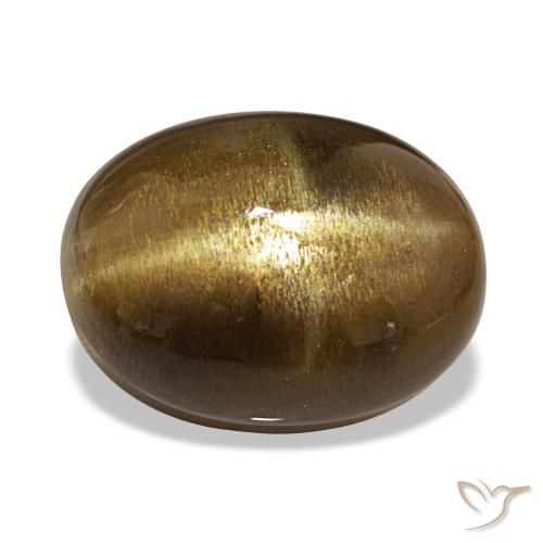 13.39 карата, натуральный Коричневый Звездчатый Солнечный Камень, Огранка Овал, Непрозрачный