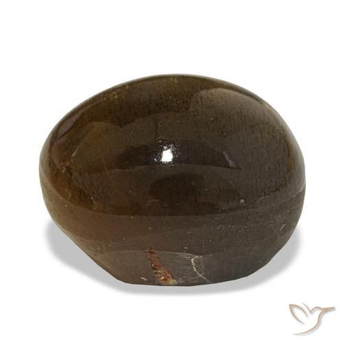 18.10 карата, натуральный Теплый коричневый Звездчатый Солнечный Камень, Огранка Овал, Непрозрачный