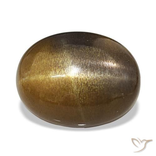 10.87 карата, натуральный Коричневый Звездчатый Солнечный Камень, Огранка Овал, Непрозрачный