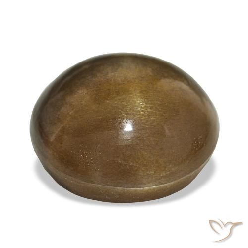 18.17 карата, натуральный Светло-коричневый Звездчатый Солнечный Камень, Огранка Круг, Непрозрачный